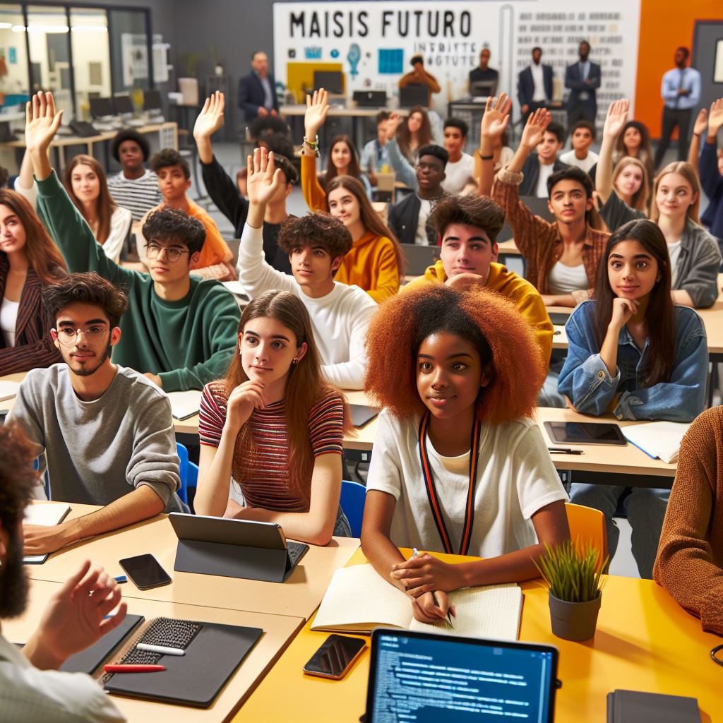 Jovens aprendendo no Instituto Mais Futuro